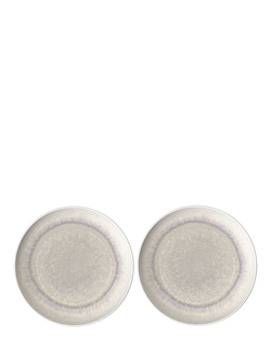 like. by Villeroy & Boch Perlemor Porcelain Dinner Plate, Set of 2, 27cm, Sand, Natural