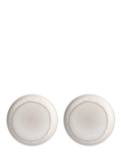 like. by Villeroy & Boch Perlemor Porcelain Salad Plate, Set of 2, 24cm, Sand, Natural