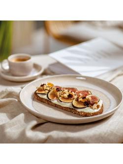 like. by Villeroy & Boch Perlemor Porcelain Salad Plate, Set of 2, 24cm, Sand - view 2, Natural