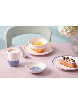 Villeroy & Boch Fleur Porcelain Mug, Set of 2, 290ml, Bleu - view 2, Multi White