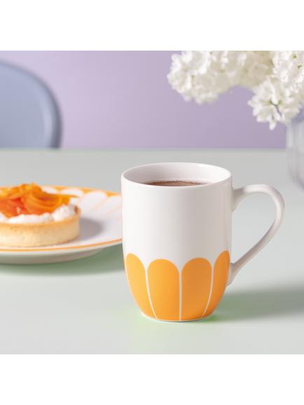 Villeroy & Boch Fleur Porcelain Mug, Set of 2, 290ml, Soleil - view 2, Multi White