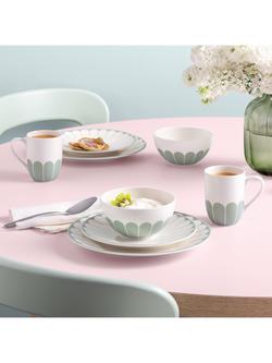 Villeroy & Boch Fleur Porcelain Mug, Set of 2, 290ml, Vert - view 2, Multi White