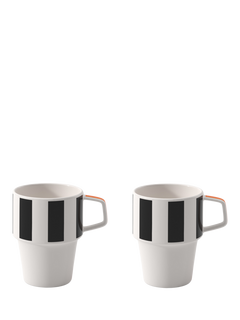 Villeroy & Boch Memphis Porcelain Mug, Set of 2, 320ml, Multi
