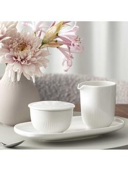 Villeroy & Boch Afina Porcelain Serving Dish, Set of 2, 23cm, White - view 2, White