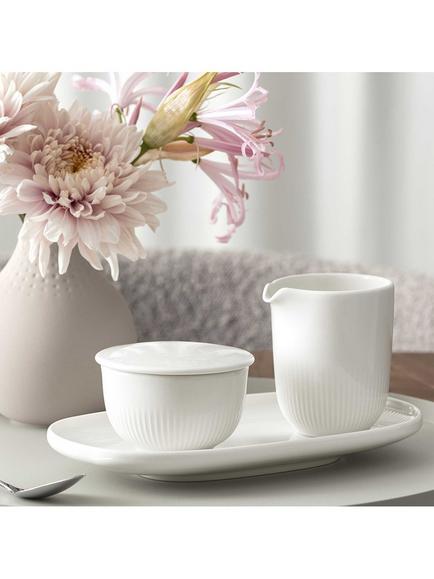 Villeroy & Boch Afina Porcelain Serving Dish, Set of 2, 23cm, White - view 2, White