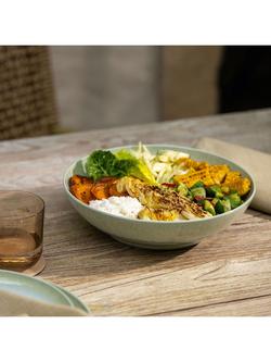 like. by Villeroy & Boch Perlemor Porcelain Serving Bowl, 26cm, Alga - view 2, Alga