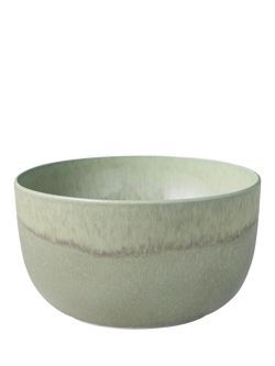 like. by Villeroy & Boch Perlemor Porcelain Serving Bowl, 22cm, Alga, Mid Green