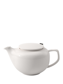 Villeroy & Boch Afina Porcelain Teapot, 420ml, White, White