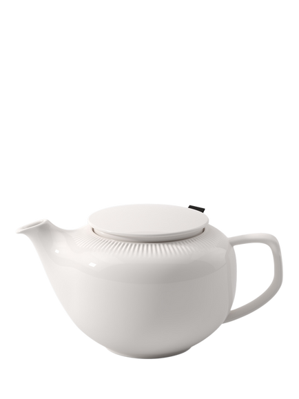 Villeroy & Boch Afina Porcelain Teapot, 420ml, White, White