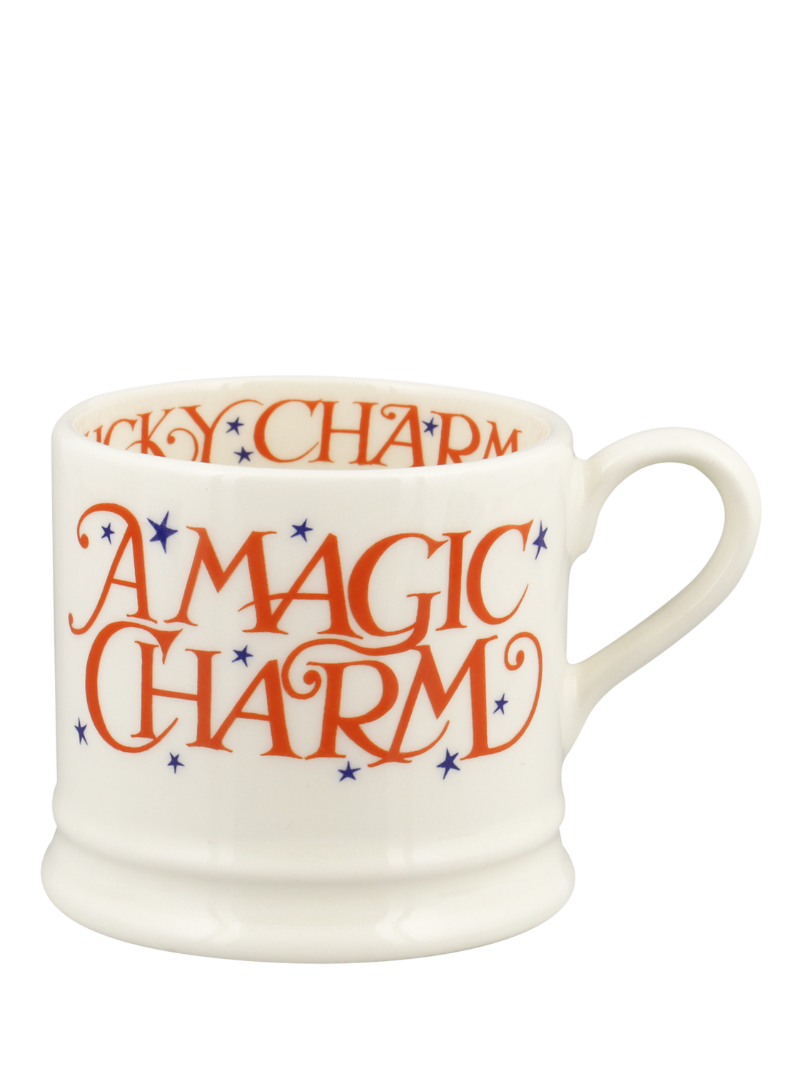 Emma Bridgewater Halloween Toast Magic Charm Small Earthenware Mug, 142ml, Orange