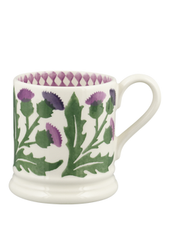 Emma Bridgewater Trees & Leaves Thistle Half Pint Earthenware Mug, 300ml
