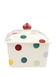 Emma Bridgewater Polka Dot Earthenware Butter Dish, Multi