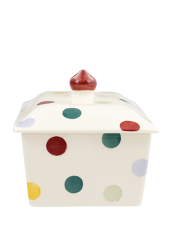 Emma Bridgewater Polka Dot Earthenware Butter Dish, Multi - view 2, Multi