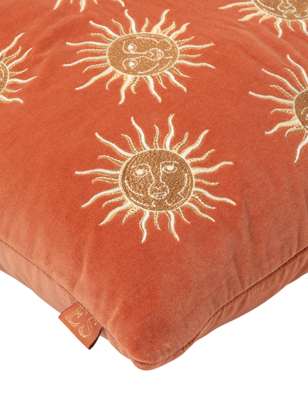 Elizabeth Scarlett Sun Goddess Cushion, Rust - view 2, Rust