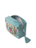 Elizabeth Scarlett Celestial Tiger Wash Bag, Light Blue