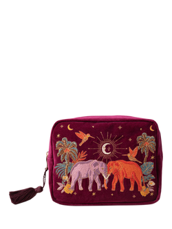 Elizabeth Scarlett Elephant Wash Bag, Ruby, Ruby