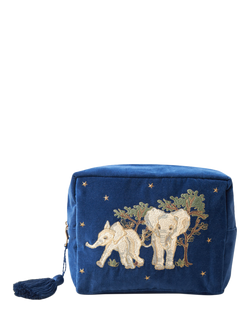 Elizabeth Scarlett Elephant Wash Bag, Navy, Navy