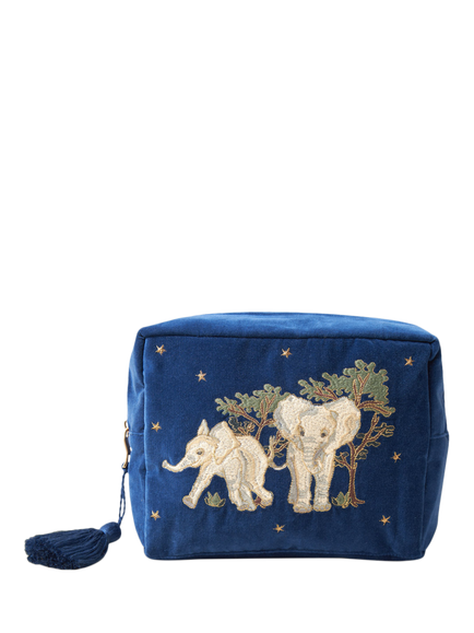Elizabeth Scarlett Elephant Wash Bag, Navy, Navy