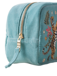 Elizabeth Scarlett Celestial Tiger Makeup Bag, Light Blue