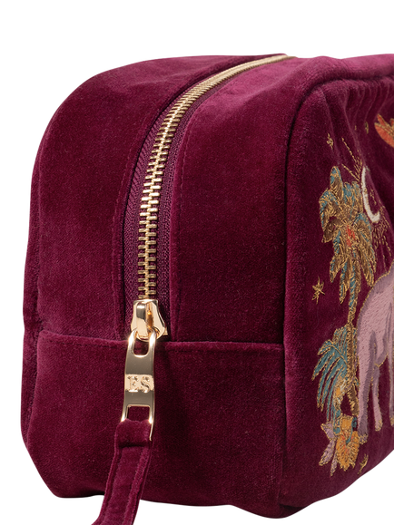 Elizabeth Scarlett Elephant Makeup Bag, Ruby - view 2, Ruby