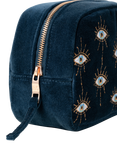 Elizabeth Scarlett Evil Eye Makeup Bag, Blue