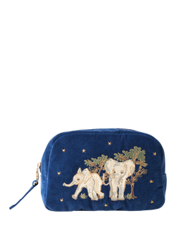 Elizabeth Scarlett Elephant Makeup Bag, Navy, Navy