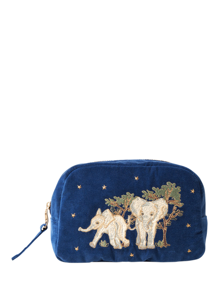 Elizabeth Scarlett Elephant Makeup Bag, Navy, Navy