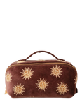 Elizabeth Scarlett Sun Goddess Lay Flat Makeup Bag, Chocolate