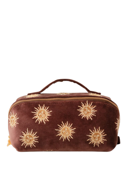 Elizabeth Scarlett Sun Goddess Lay Flat Makeup Bag, Chocolate, Chocolate