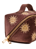 Elizabeth Scarlett Sun Goddess Lay Flat Makeup Bag, Chocolate