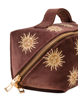 Elizabeth Scarlett Sun Goddess Lay Flat Makeup Bag, Chocolate - view 2, Chocolate