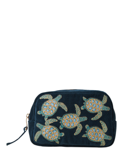 Elizabeth Scarlett Turtle Marine Cosmetics Bag, Navy, Navy