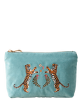 Elizabeth Scarlett Celestial Tiger Mini Pouch, Light Blue