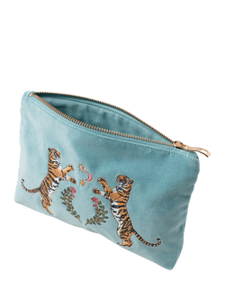 Elizabeth Scarlett Celestial Tiger Mini Pouch, Light Blue - view 2, Light Blue
