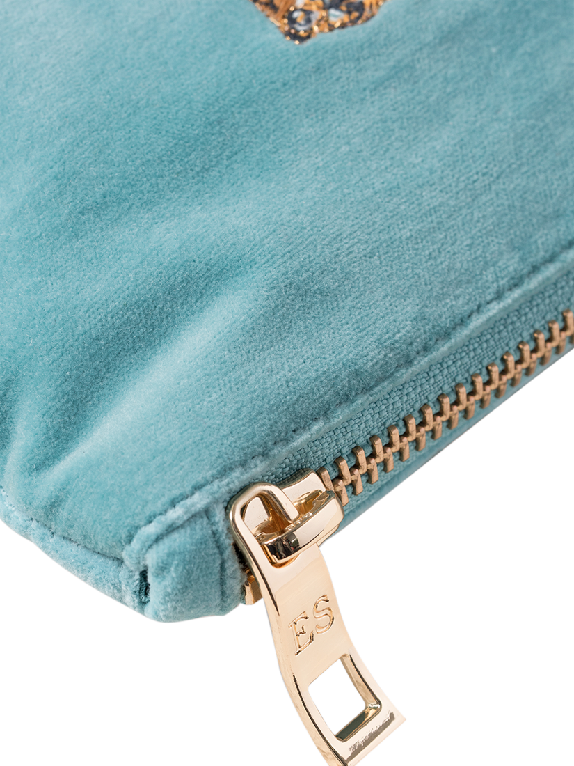 Product image 3 of 3, which shows Elizabeth Scarlett Celestial Tiger Mini Pouch, Light Blue