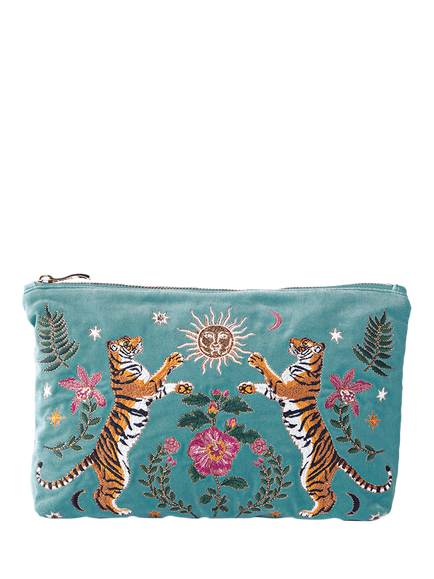 Elizabeth Scarlett Celestial Tiger Pouch, Light Blue, Light Blue