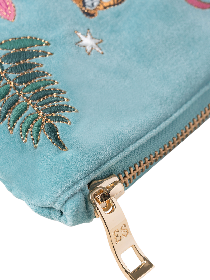 Product image 2 of 3, which shows Elizabeth Scarlett Celestial Tiger Pouch, Light Blue