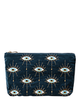 Elizabeth Scarlett Evil Eye Pouch, Blue