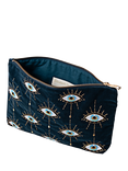Elizabeth Scarlett Evil Eye Pouch, Blue