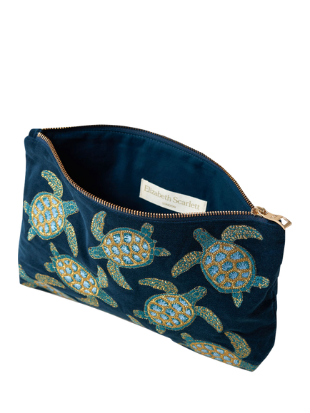 Elizabeth Scarlett Turtle Marine Pouch, Navy - view 2, Navy