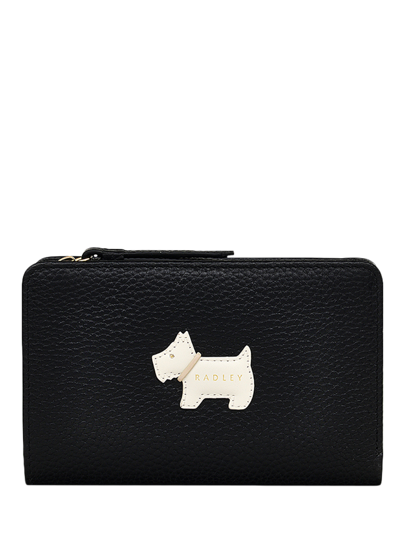 Product image 1 of 4, which shows Radley Loyal Radley Leather Medium Bifold Purse, Black