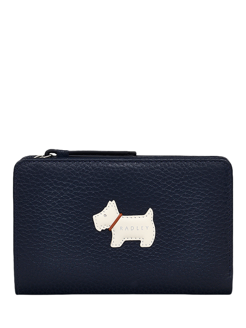 Product image 1 of 4, which shows Radley Loyal Radley Leather Medium Bifold Purse, Ink