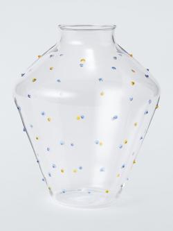 John Lewis Bobble Borosilicate Glass Vase, H28cm, Clear, Clear