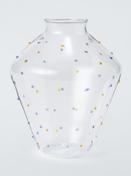 John Lewis Bobble Borosilicate Glass Vase, H28cm, Clear, Clear