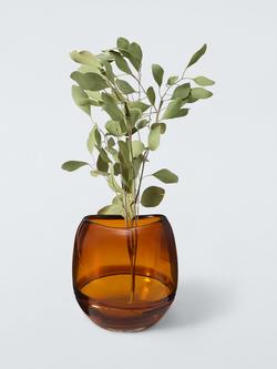 John Lewis Glass Vase, H16cm, Amber - view 2, Amber