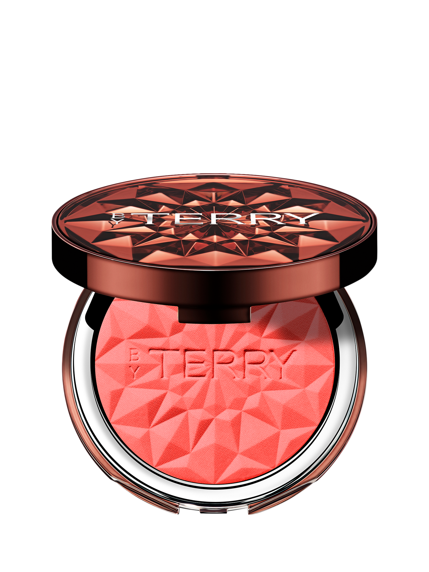 Product image 1 of 8, which shows BY TERRY TEA to TAN Sun Powder Blush, 4. Coral Crush