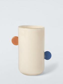 John Lewis Irregular Ear Glass Vase, H23.5cm, Tri Colour, Tri Colour