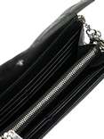 Pre-loved Christian Dior 2014 Lady Dior Flap Patent Leather Wallet On Chain, Black