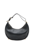 Pre-loved Fendi Half Moon Leather Shoulder Bag, Navy Blue