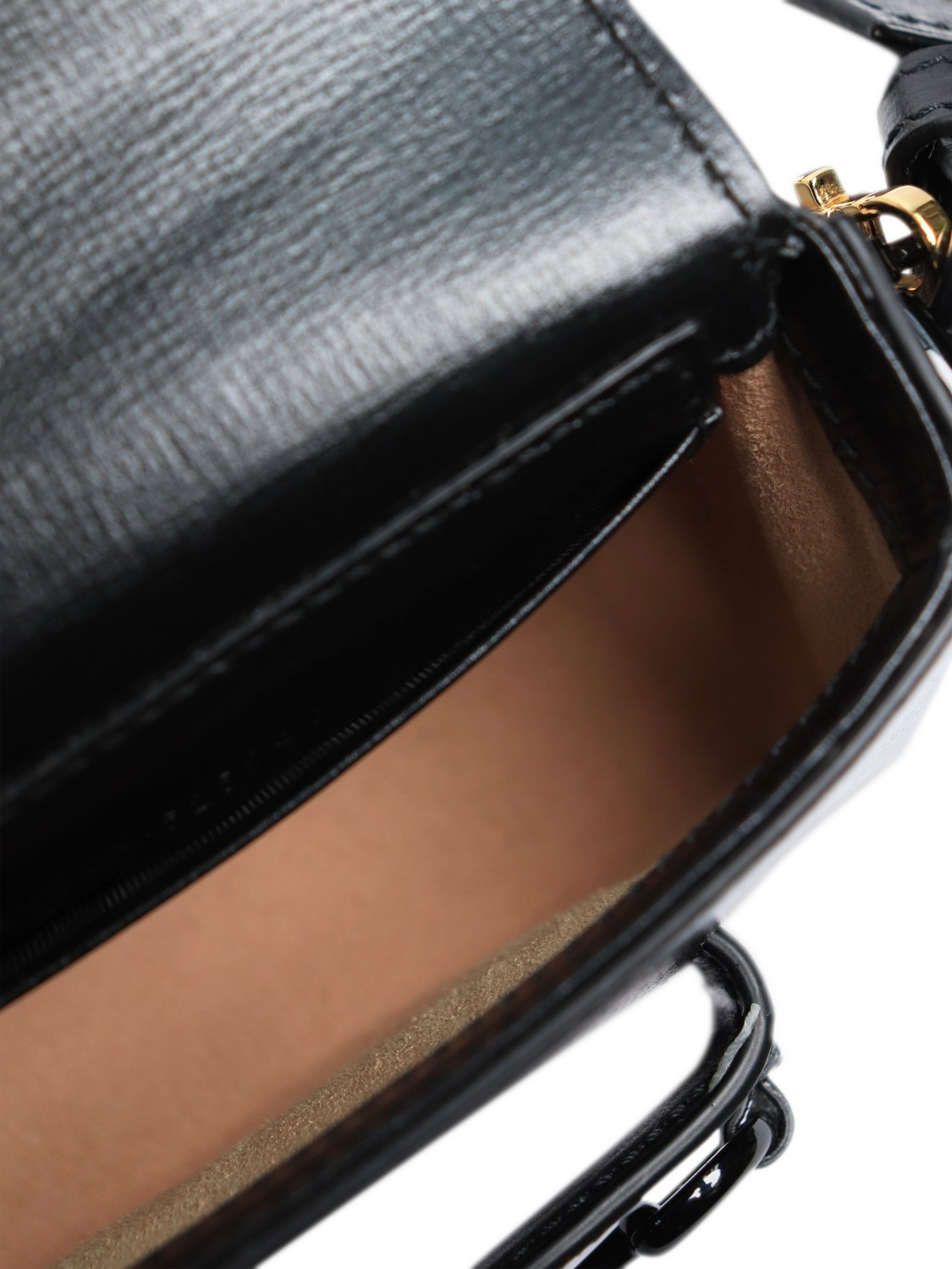 Product image 4 of 5, which shows Pre-loved GUCCI Horsebit 1955 Leather Mini Shoulder Bag, Black